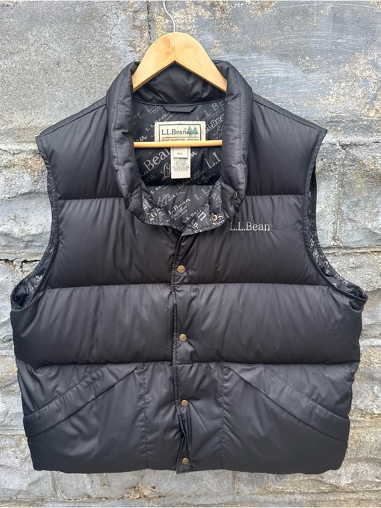 L.L. Bean Other - Vintage Ll Bean Black Goose Down Filled Puffer Vest Sz XL Downtek